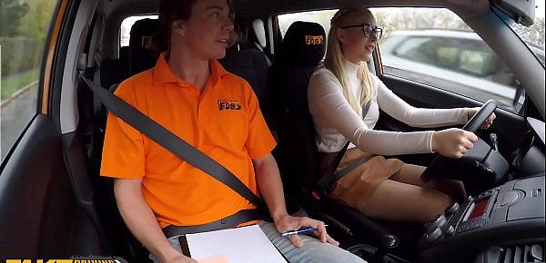  Fake Driving School Blonde learner Amaris and her perfect boobs fucked